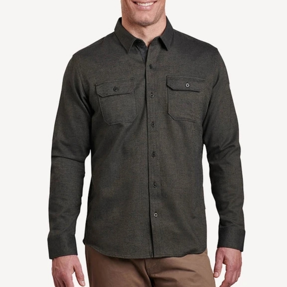 Kuhl Men's Button Down Gray Descendr Shirt Size M